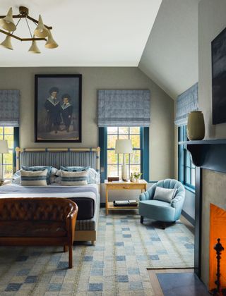 Image may contain Lamp Home Decor Art Painting Bed Furniture Plant Person Floor Bench Couch and Indoors